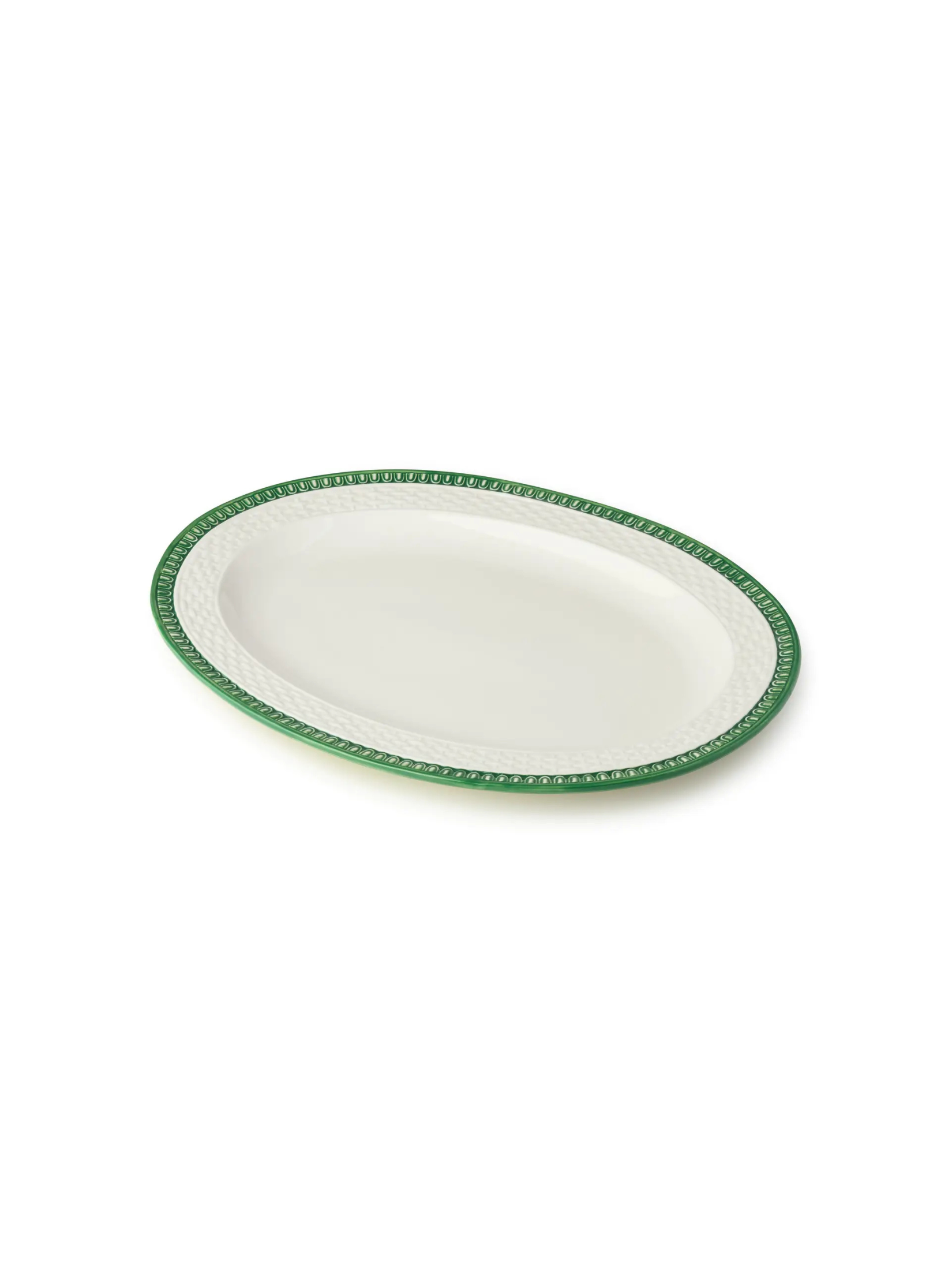 Emilee Miettunen & Logan Depappa-The Le Jardin Embossed Rattan Oval Platter