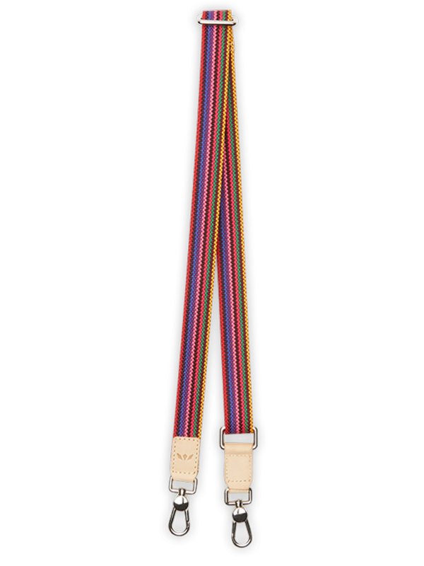 Pink Webbing Slim Crossbody Strap by Consuela