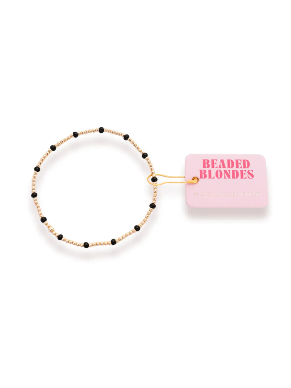 Black Dainty Poppi Beaded Bracelet