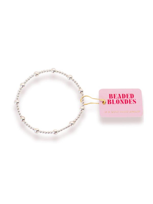Lively in Silver Beaded Bracelet