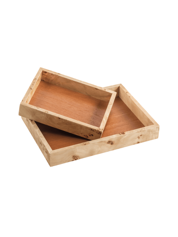 Burl Wood Trays By Mudpie