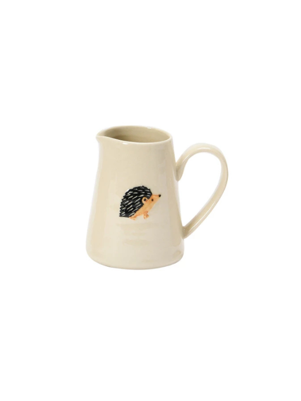 Hand-Painted Creamer Mini Pitcher with Forest Animals