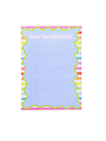 Wavy Best Teacher Ever Magnetic Notepad