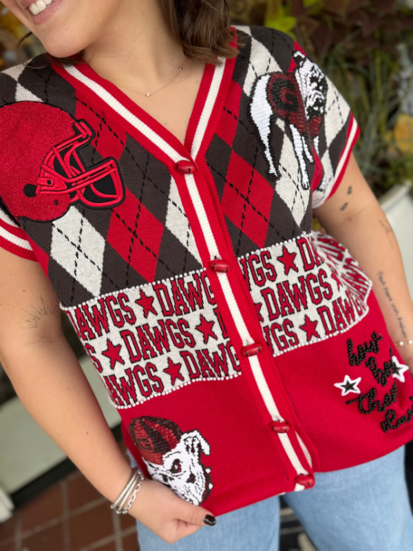 The Georgia Rival Argyle Cardigan (S-3X)