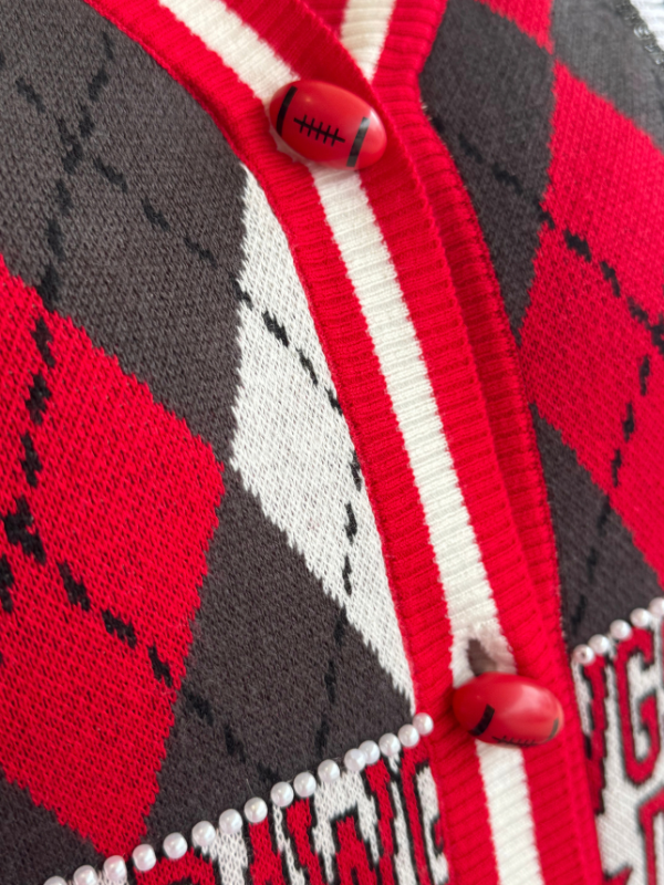 The Georgia Rival Argyle Cardigan (S-3X)
