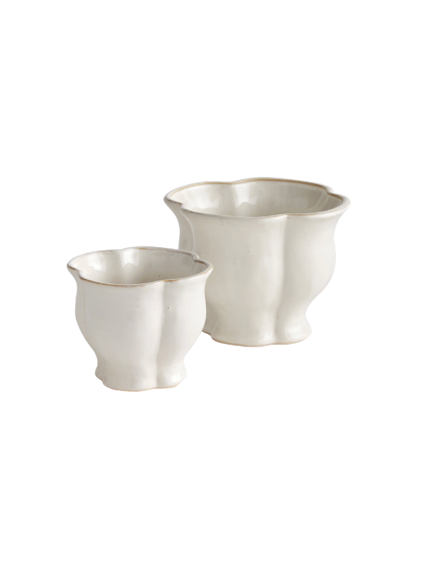 White Morena Pots flower pots