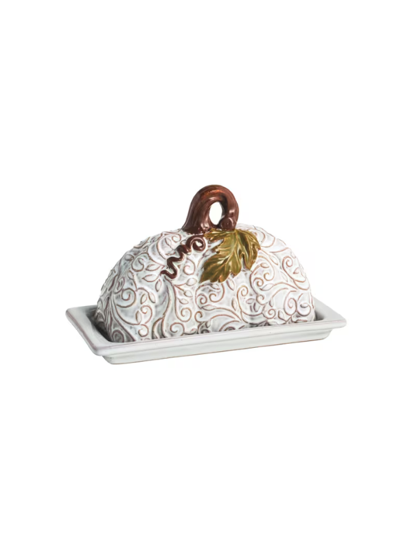 butter dish thats a pumpkin