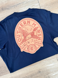 Winged Lager Tee in Navy duck flying