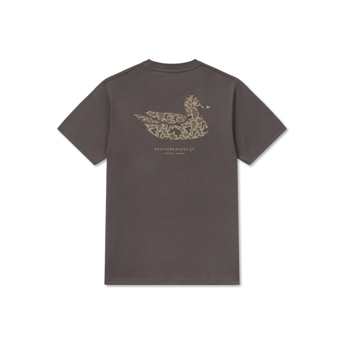 YOUTH Camo Duck Originals Tee in Iron Gray by Southern Marsh
