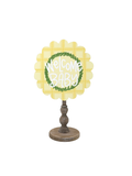 Scalloped Yellow Plaid Welcome Baby Topper