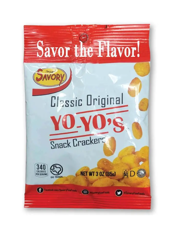 The Savory classic original yo-yo snack crackers 