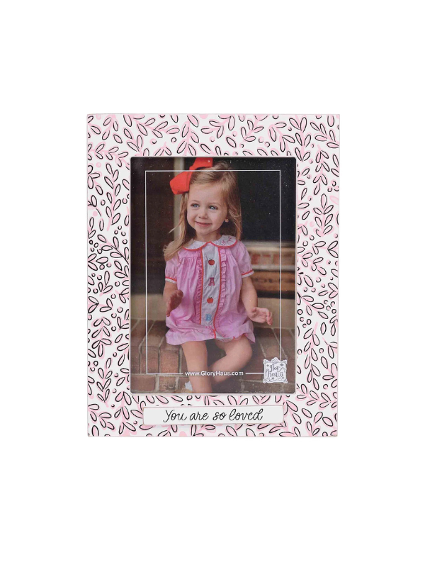 Decorative photo frame with a floral pattern 