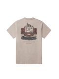 Youth t-shirt with a graphic of a truck and text on the back