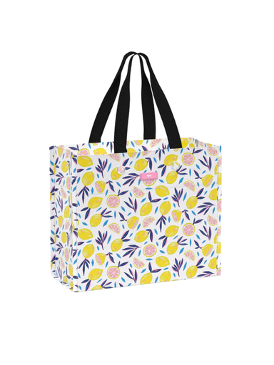 lemon patterned durable and reusable gift bag