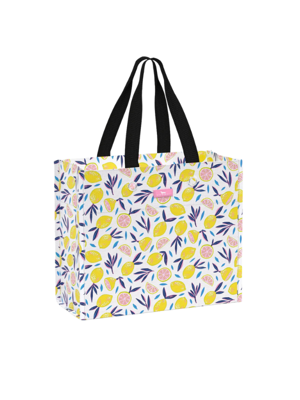 lemon patterned durable and reusable gift bag