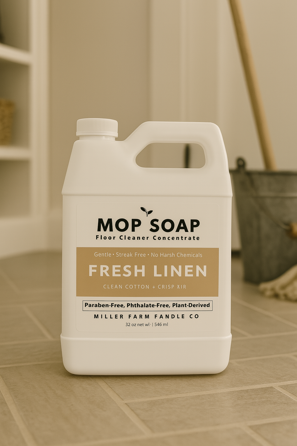 Mop Soap (32 oz) Concentrated Floor Cleaner & Floor Cleaning Solution