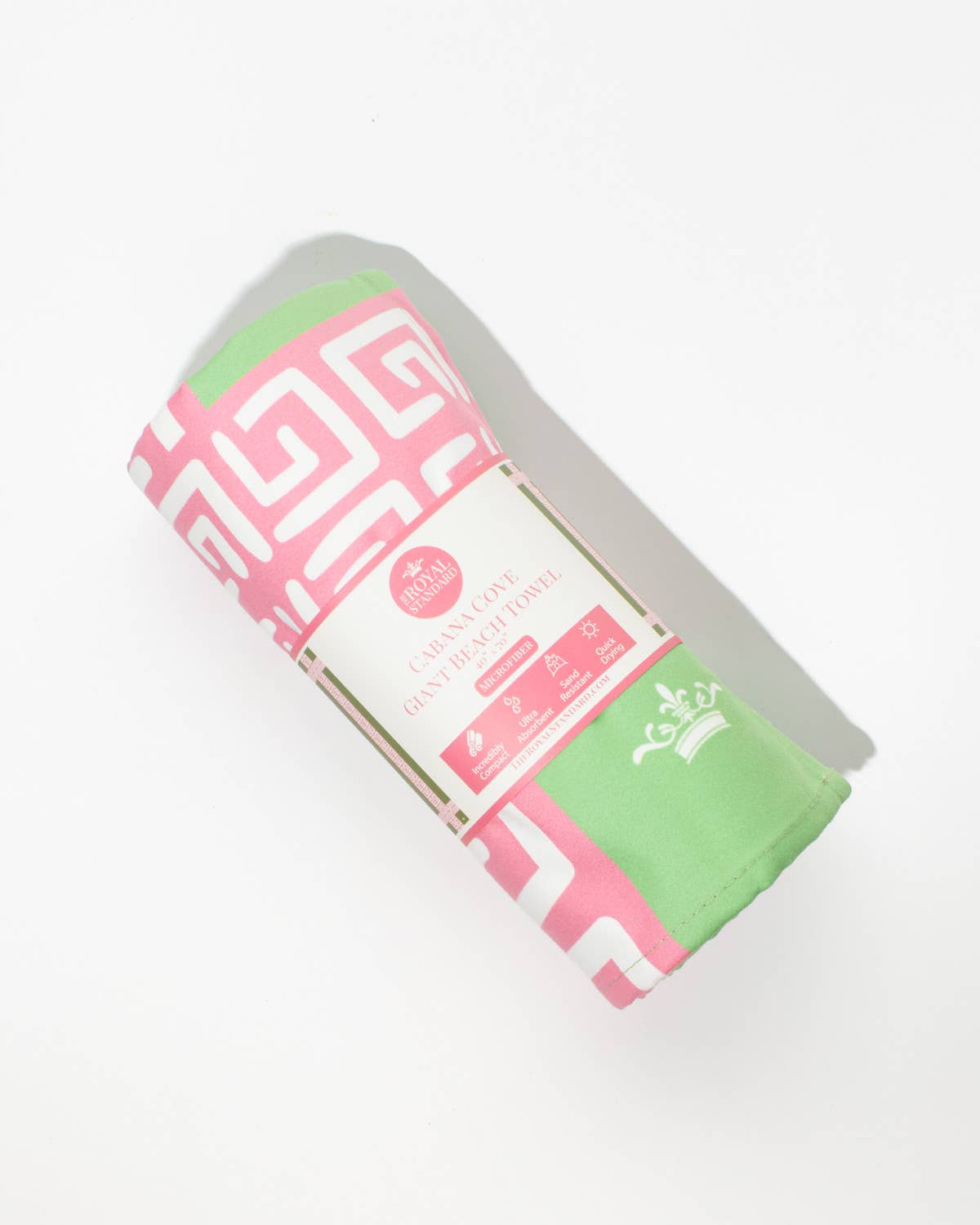 Cabana Cove Giant Beach Towel- Green/Pink/White