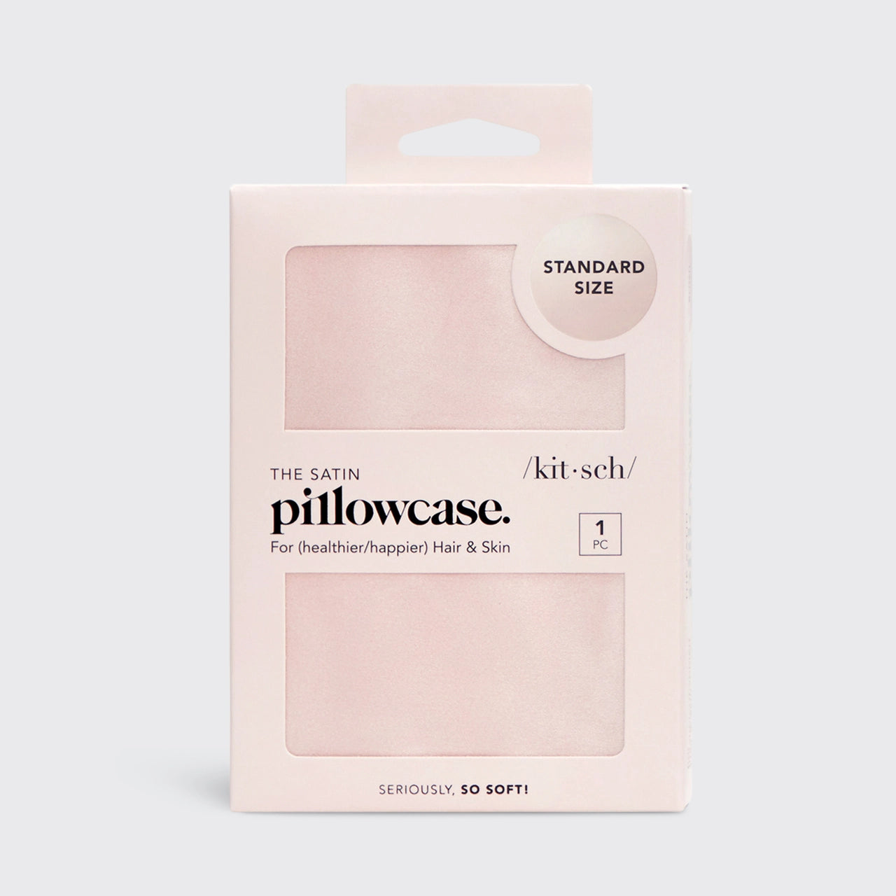 Blush Pink Standard Satin Pillowcase by Kitsch