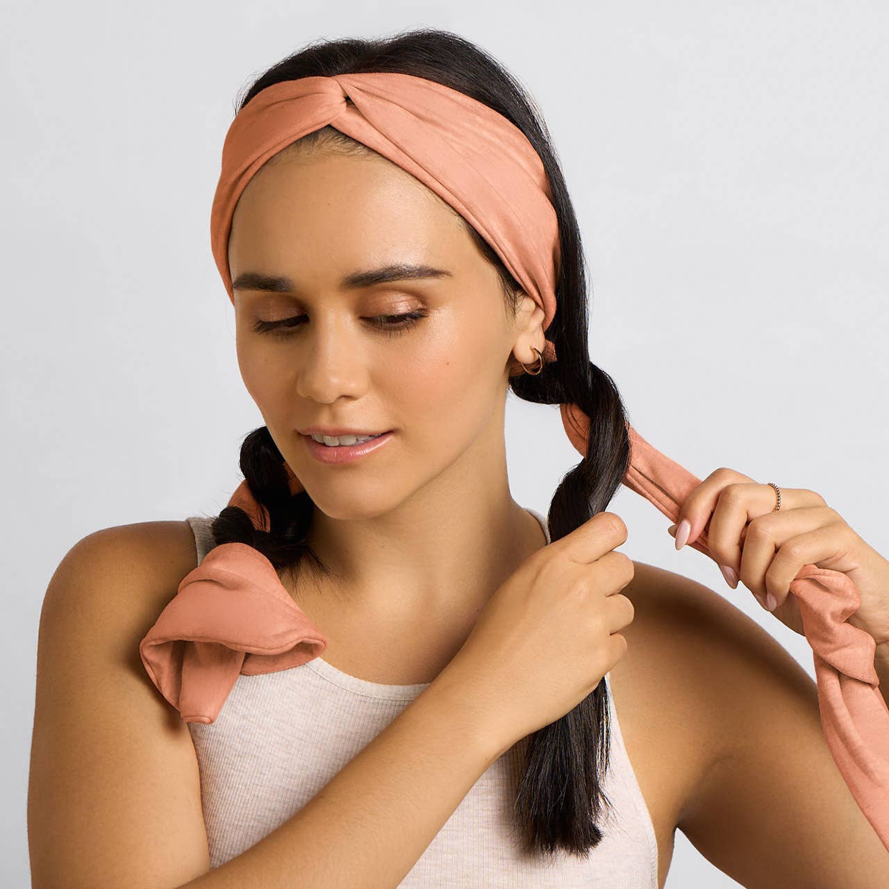 Set & Flow Heatless Curling Headband in Terracotta By Kitsch