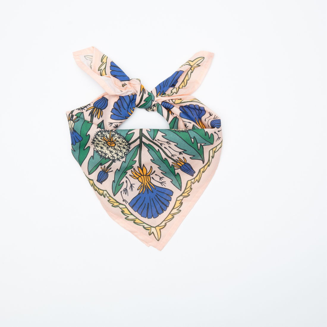 The Dandy Peach and Blue Floral Bandana