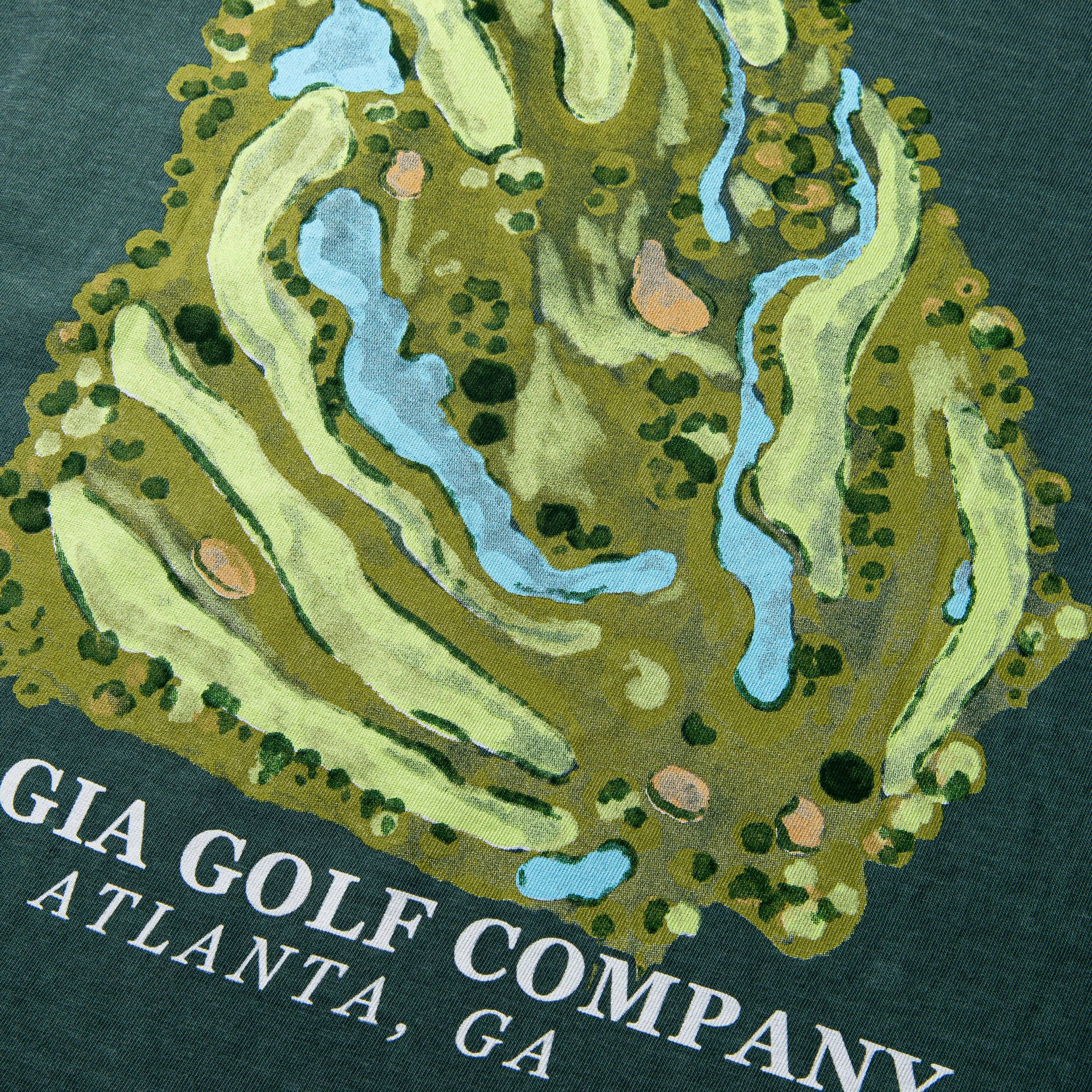 Course Map Tee in Green