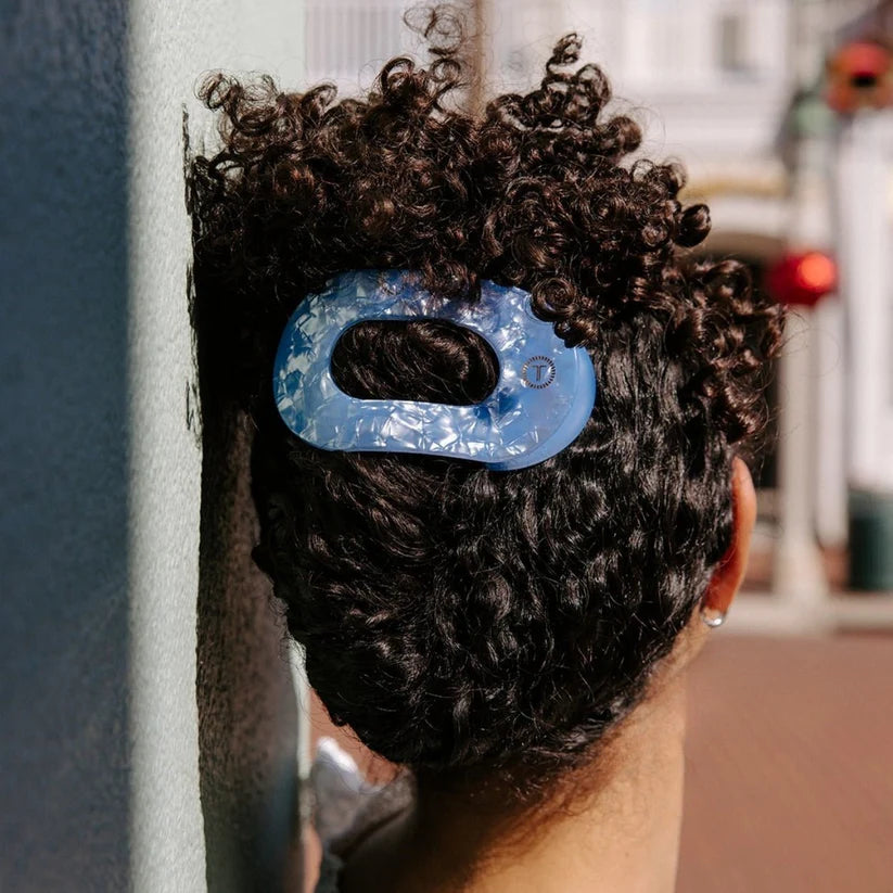 Blue Lagoon Medium Flat Round Clip