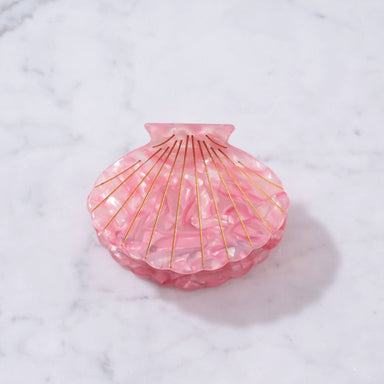 Pink shell-shaped decorative clip