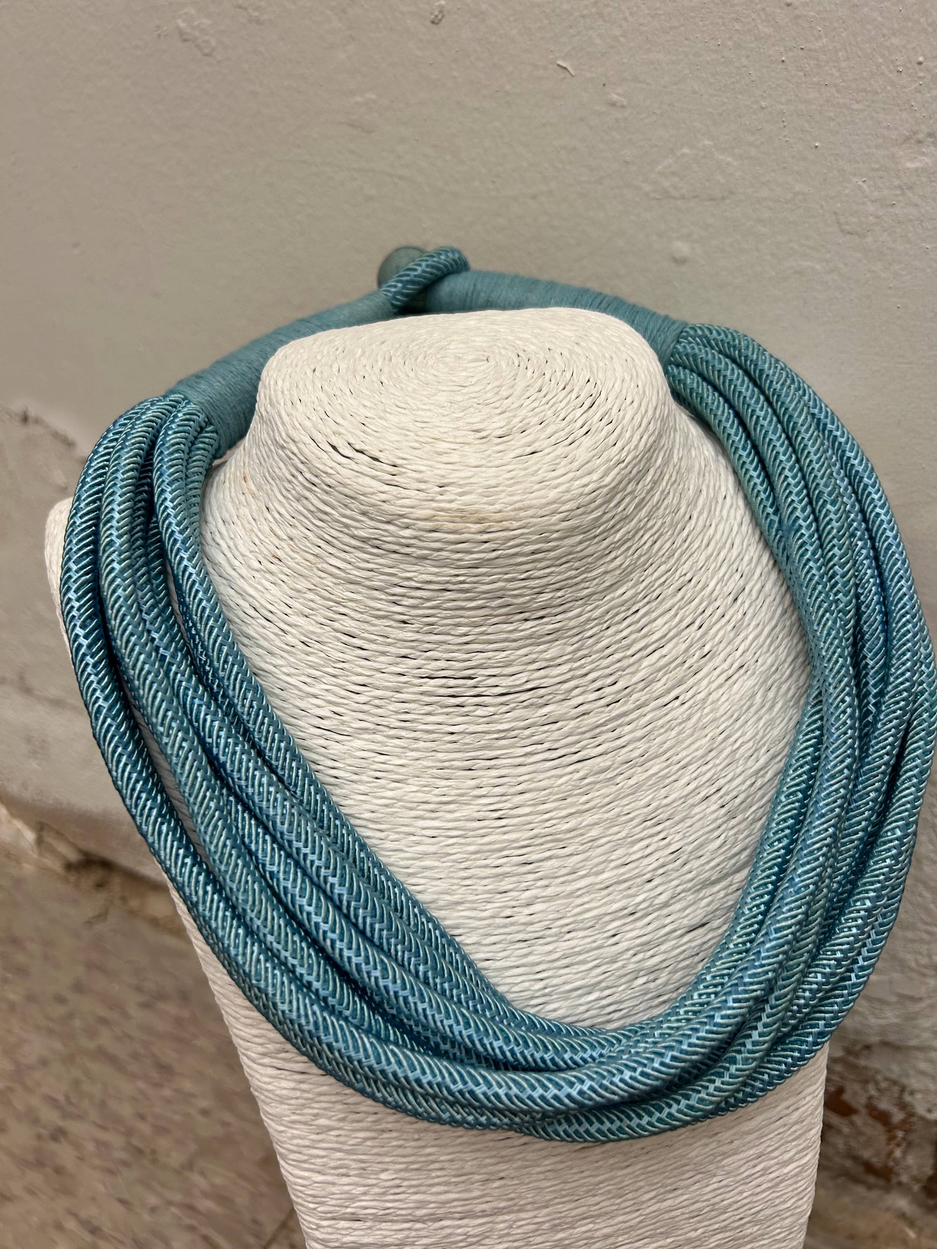 Dusty Blue Meg Slub Necklace