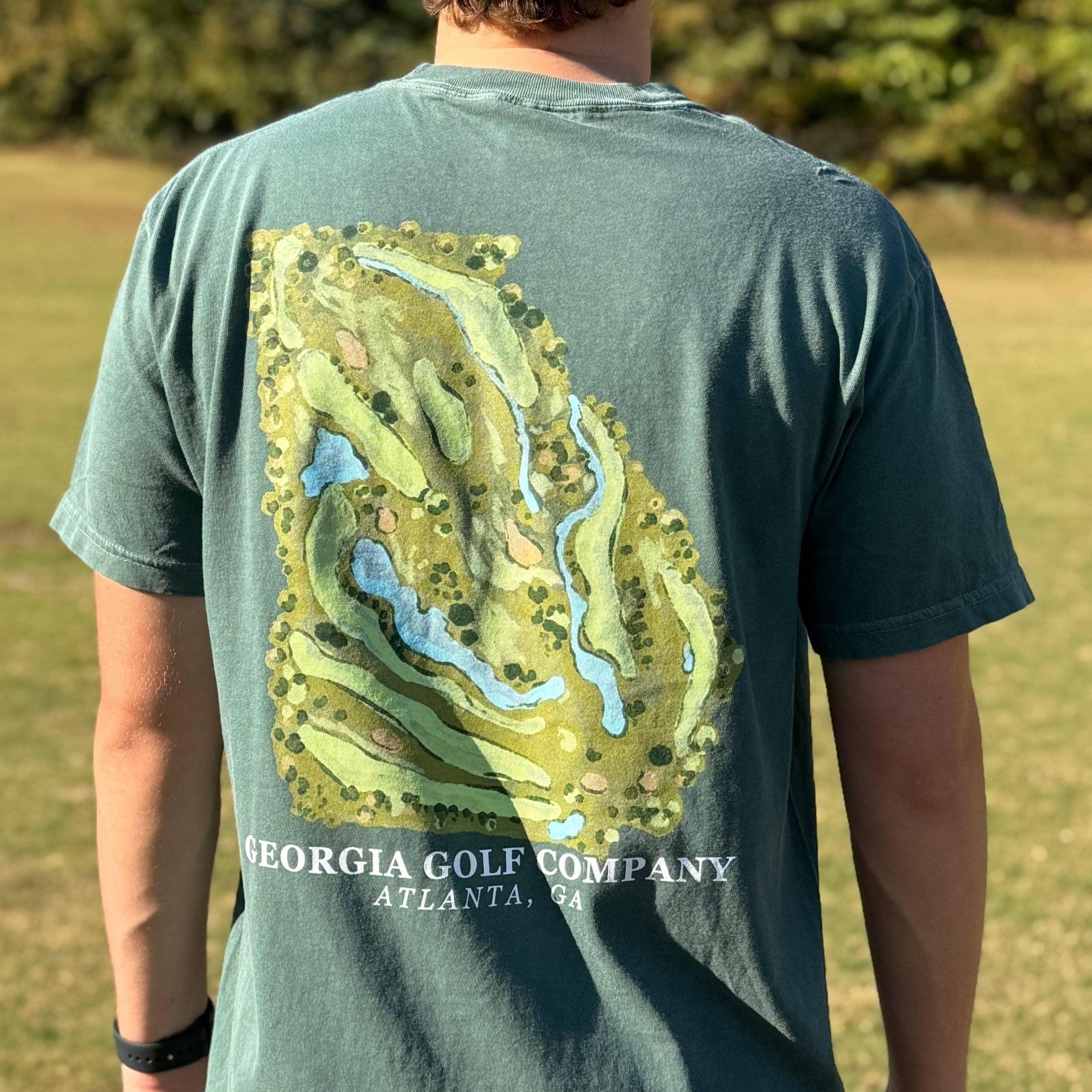 Course Map Tee in Green