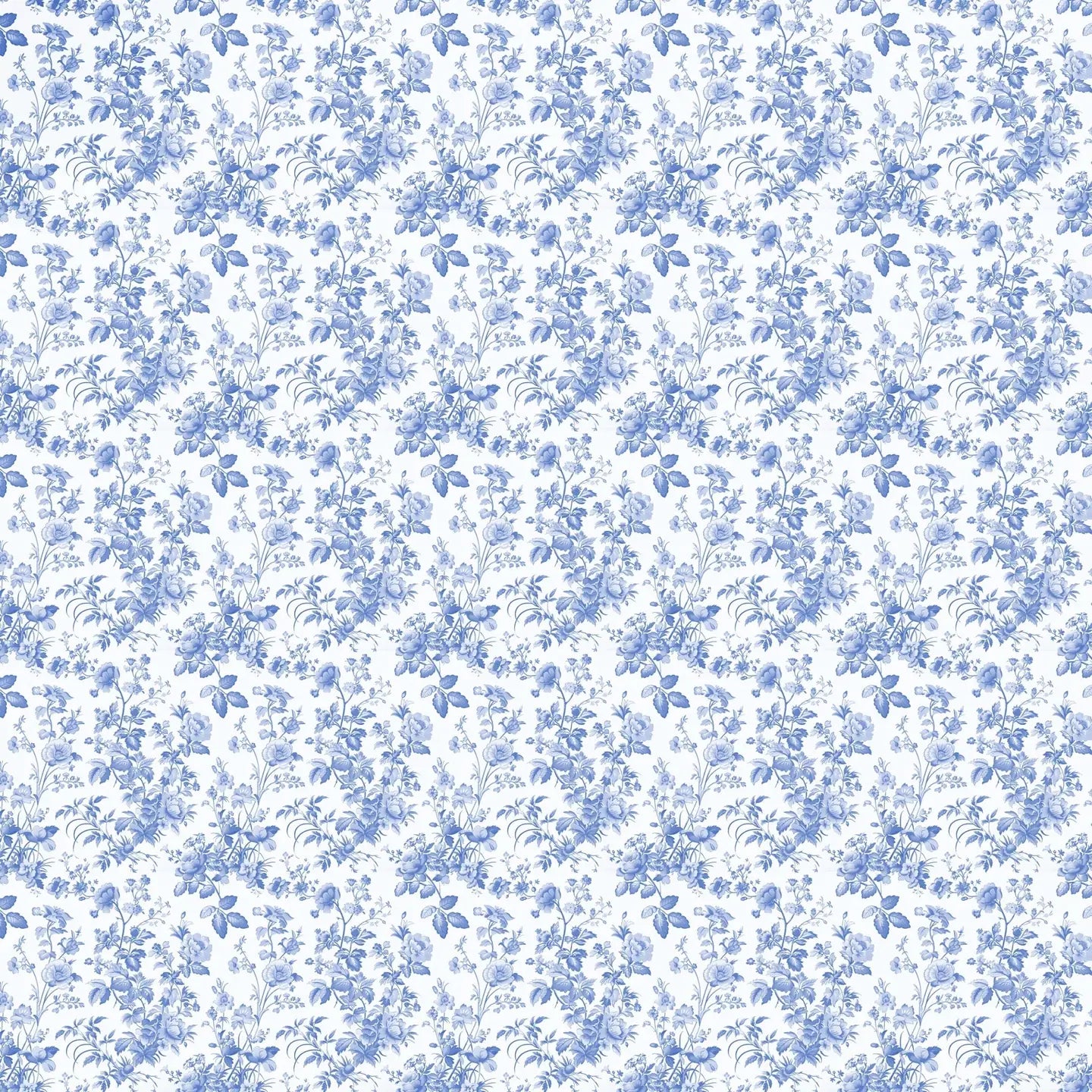 Beau Bottle Preppy Grandmillenial Blue Floral- Champagne Collection