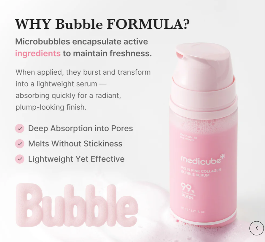 MEDICUBE PDRN Pink Collagen Bubble Serum