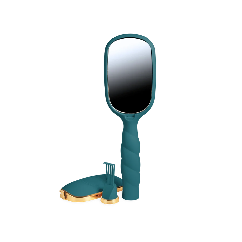 Detangler Hair Brush For Thick Hair- Teal With It