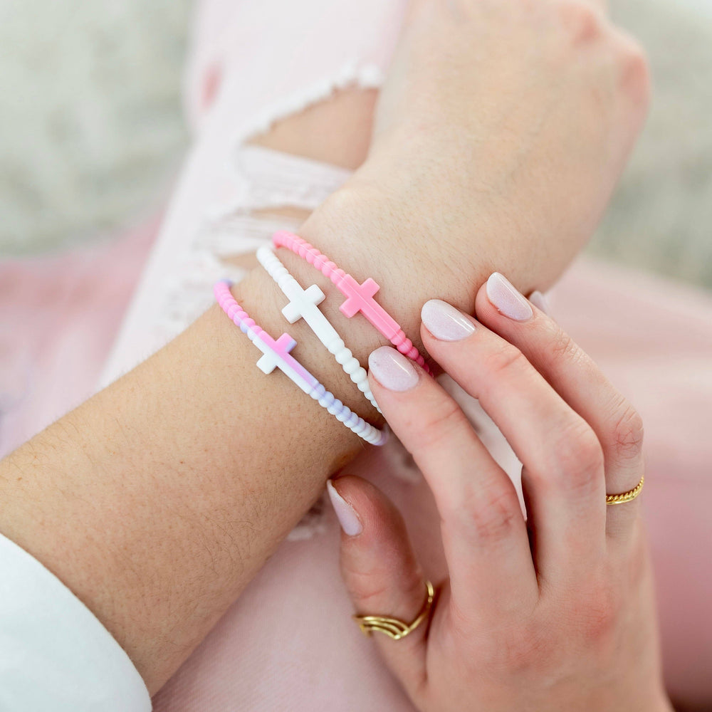 Jesus Silicone Cross Bracelets - Dreamy / Medium