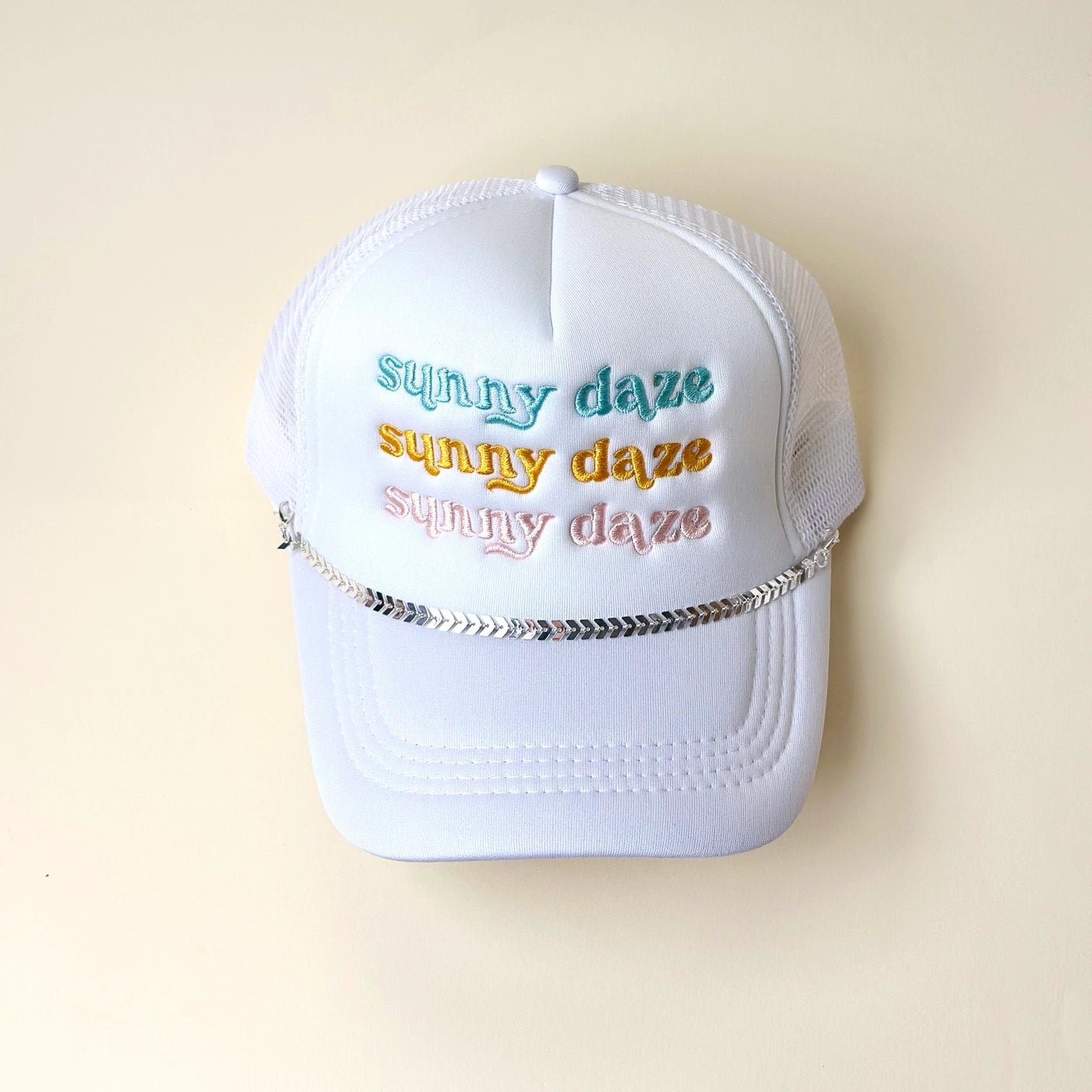 Silver Leaf Trucker Hat Chain