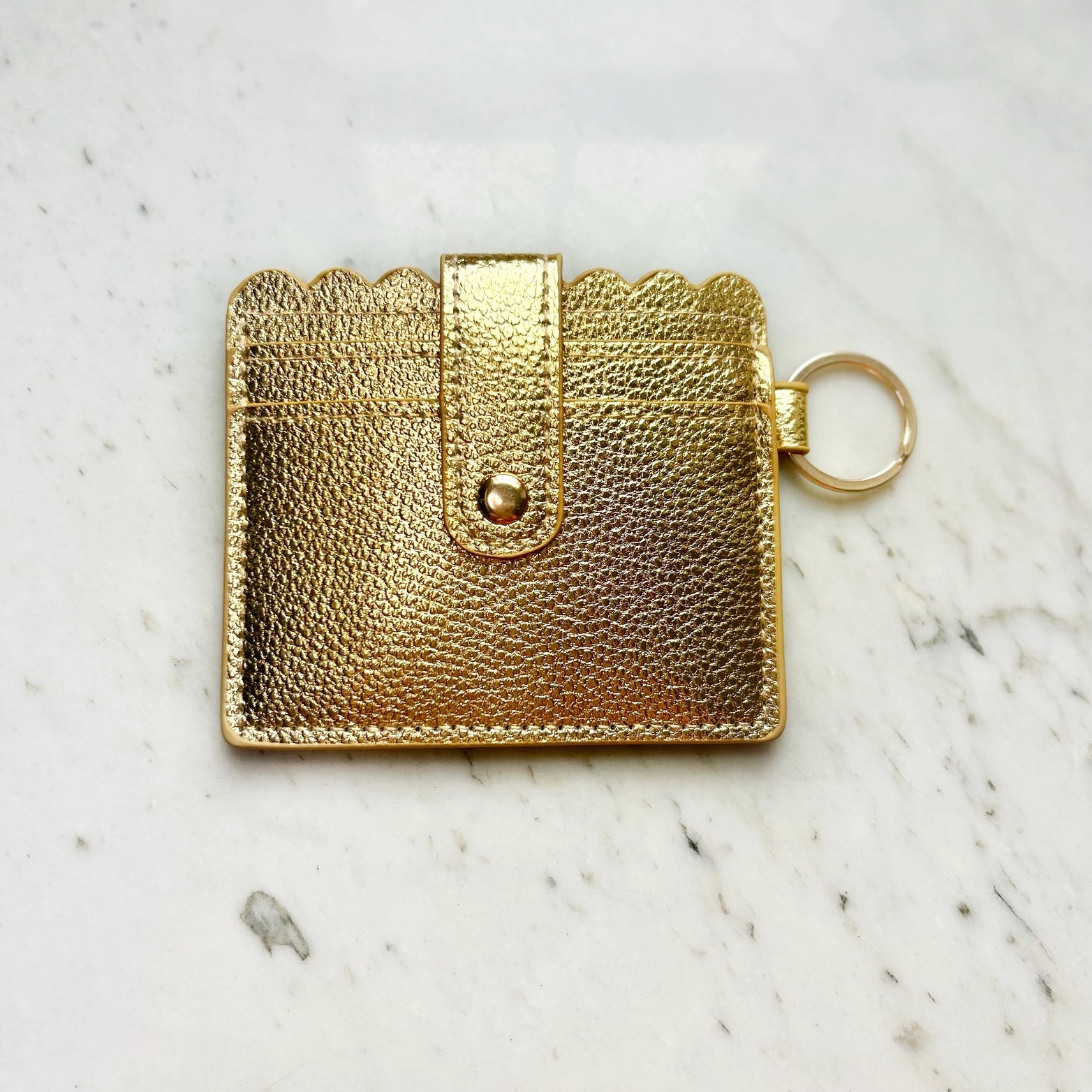 Gold Wallet with Keyring