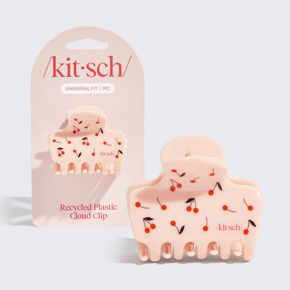 Recycled Plastic Medium Cloud Clip - Cherry Print