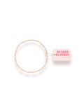 extended White Dainty Poppi Beaded Bracelet By Beaded Blonde gold