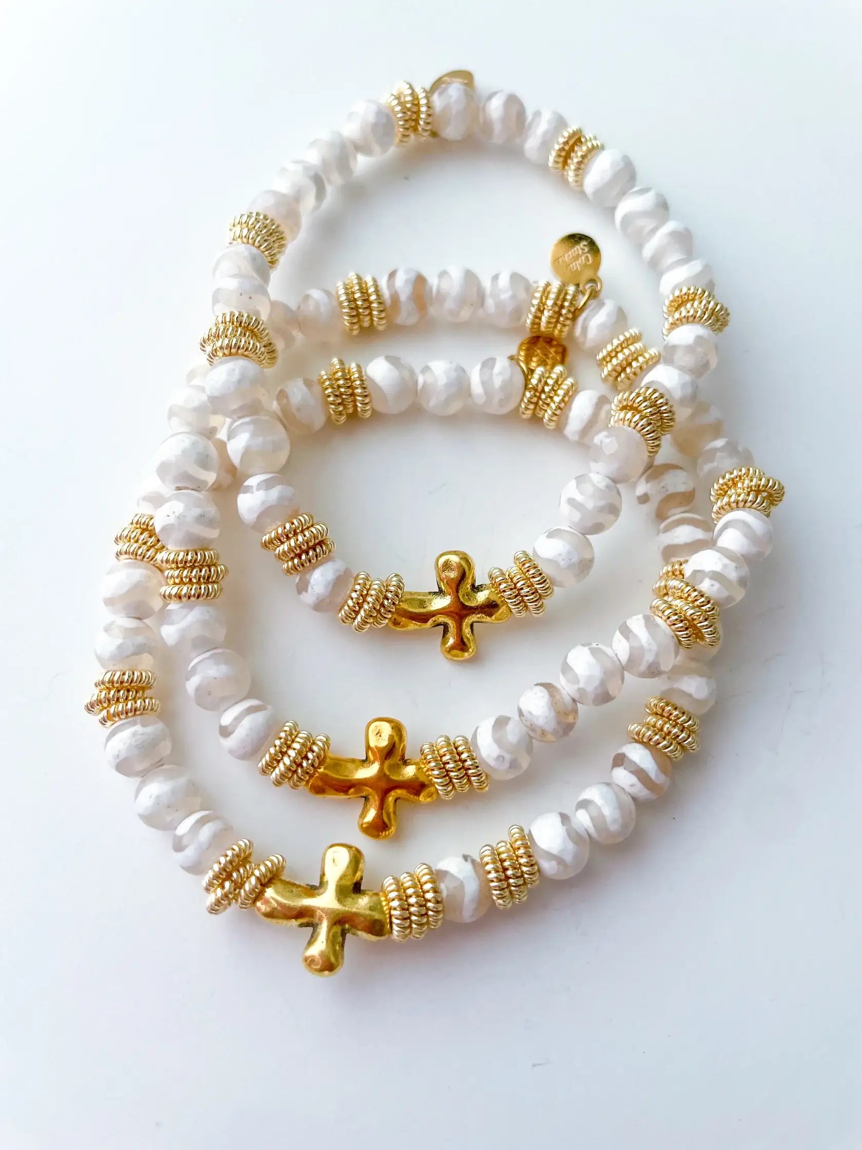 Claremont Cross Bracelet by Cola Stacks