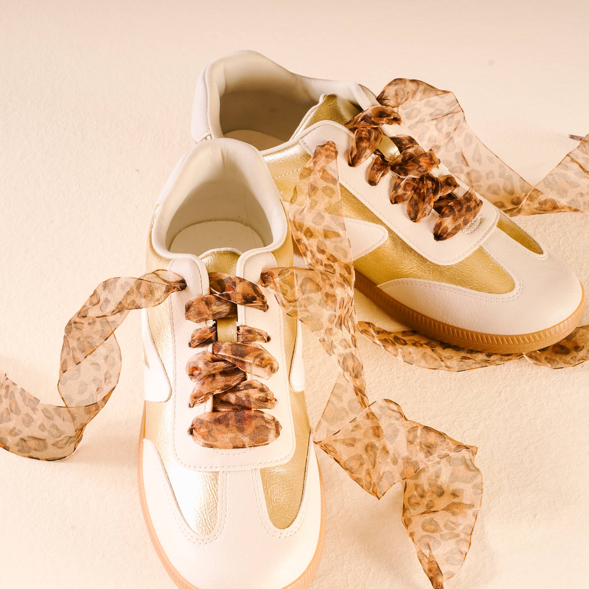 Step It Up Shoelaces in Sheer Cheetah