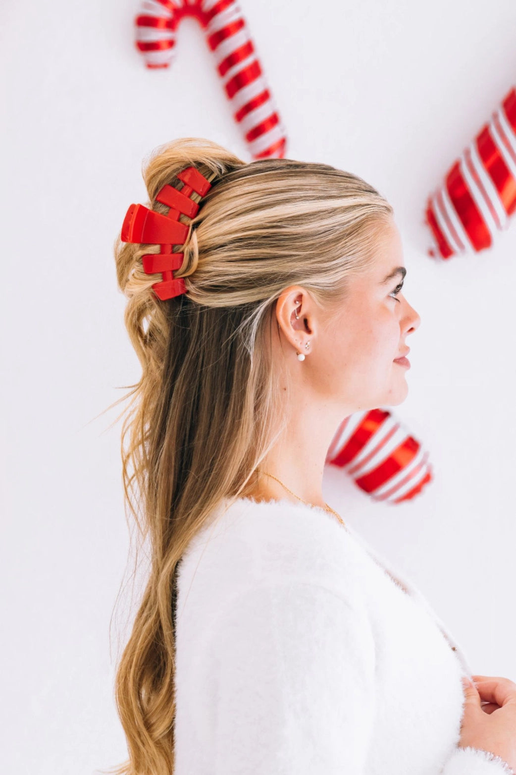 Classic Rudolf Red Large Hair Clip