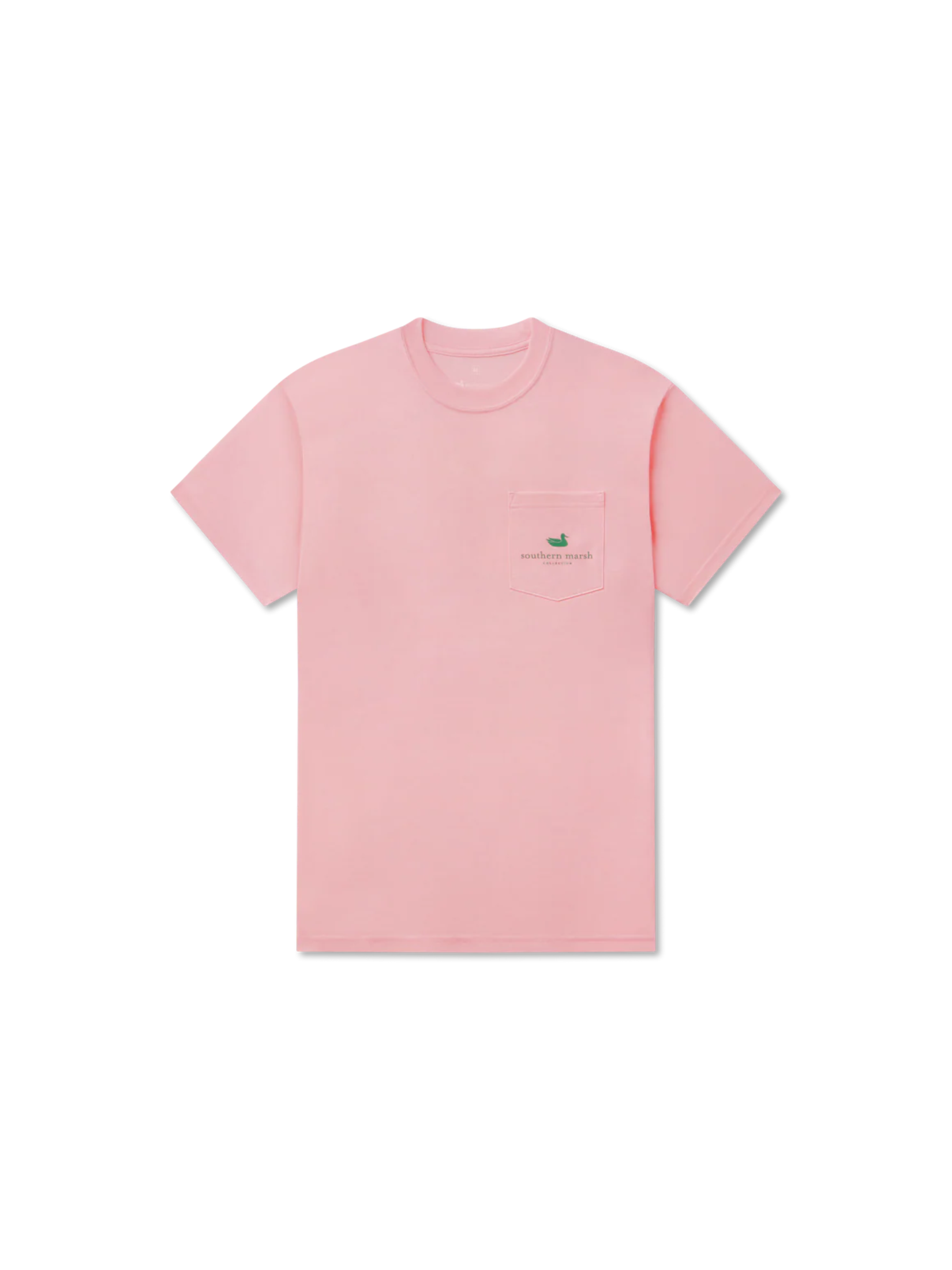 Pink t-shirt with a small logo on pocket 