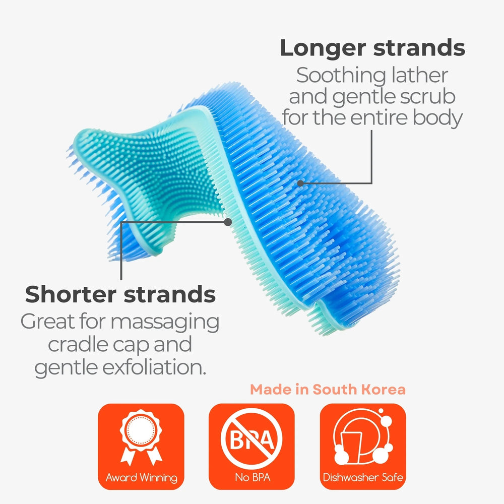 Aqua/Green Fish Innobaby Silicone Bath Scrub