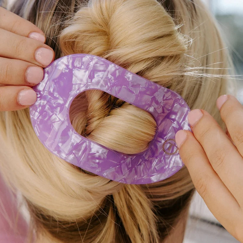 Lavender Mist Large Flat Round Clip