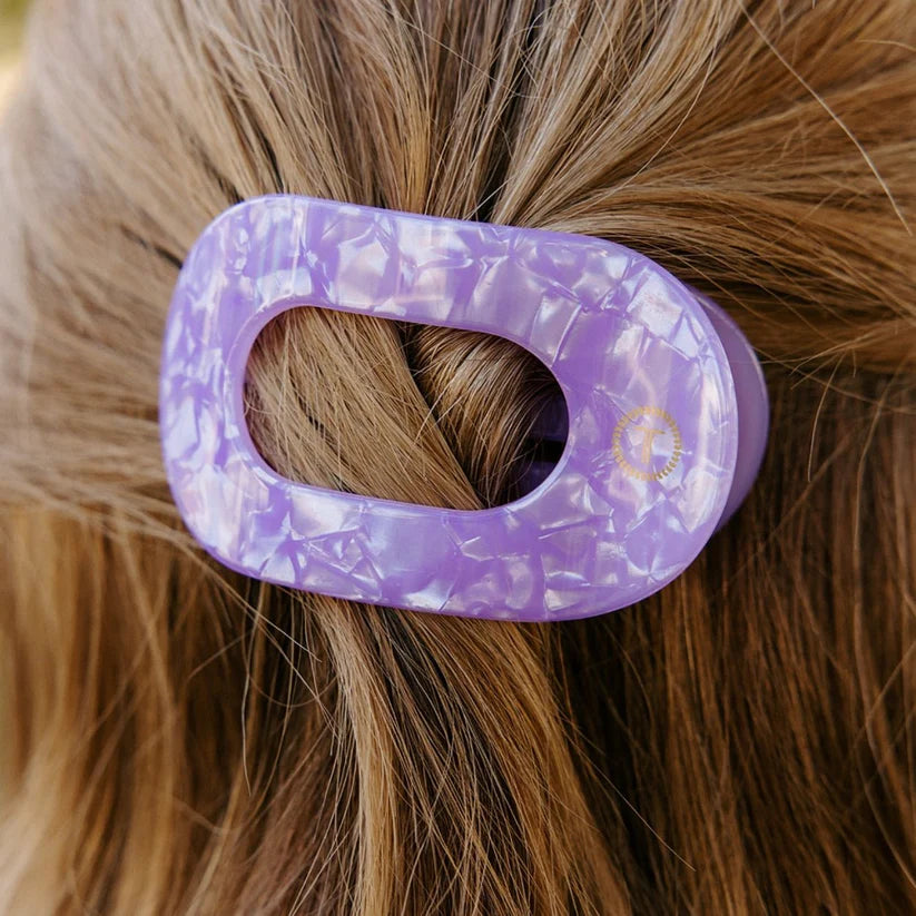Lavender Mist Medium Flat Round Clip