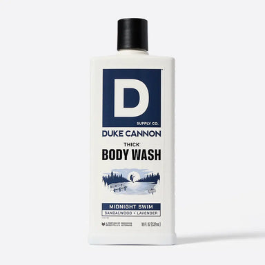 Bottle of Duke Cannon body wash 