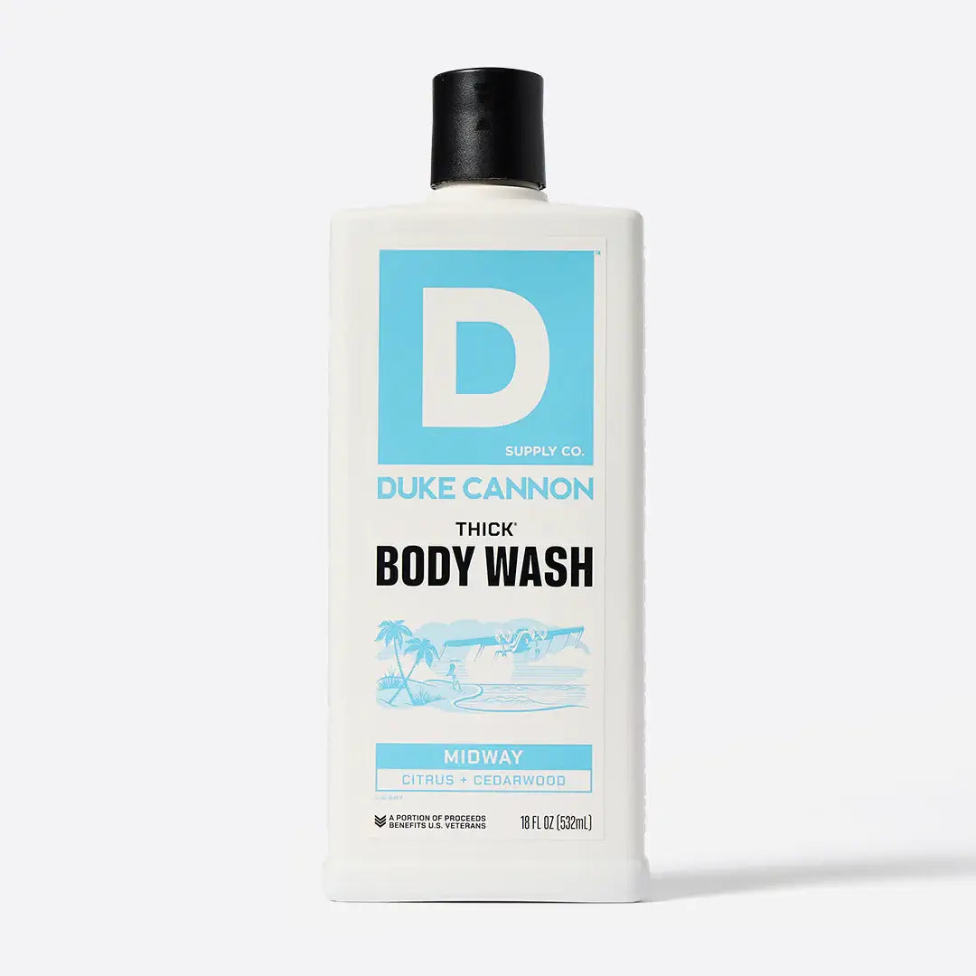 Bottle of Duke Cannon Thick Body Wash 