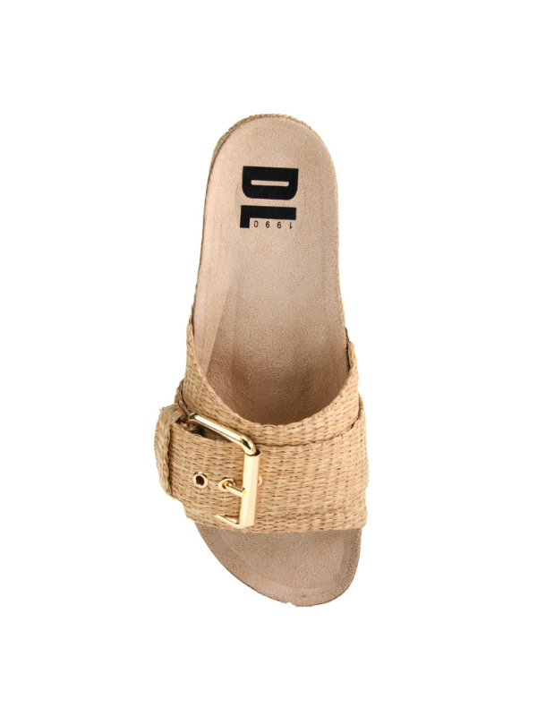 Palm Island Platform Sandal in Natural