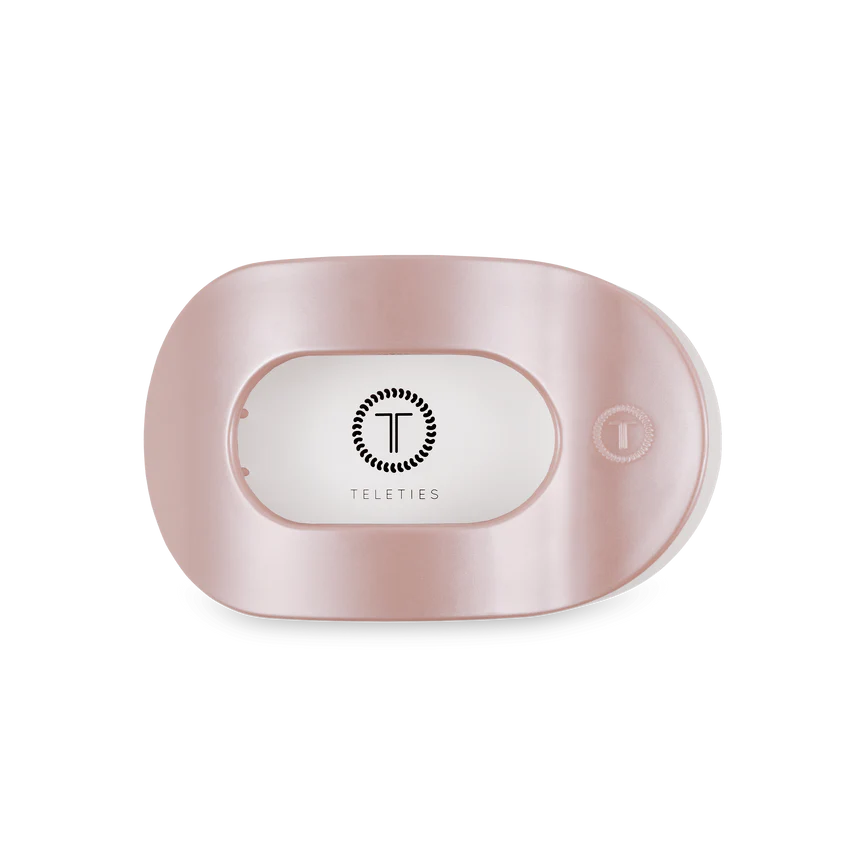 Pearly Pink Medium Flat Round Clip