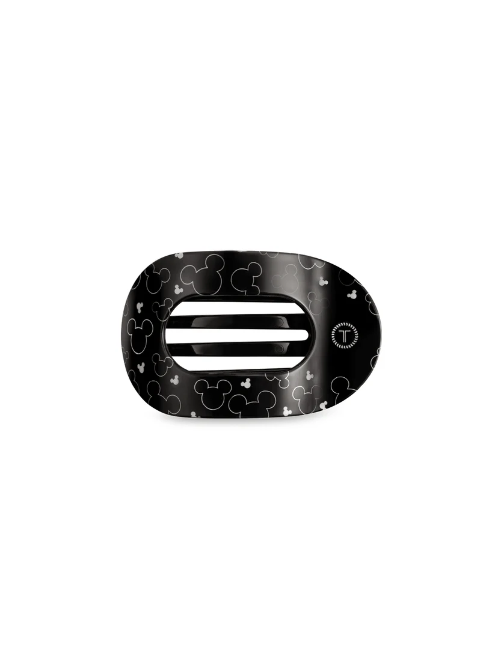 black flat character hair clip