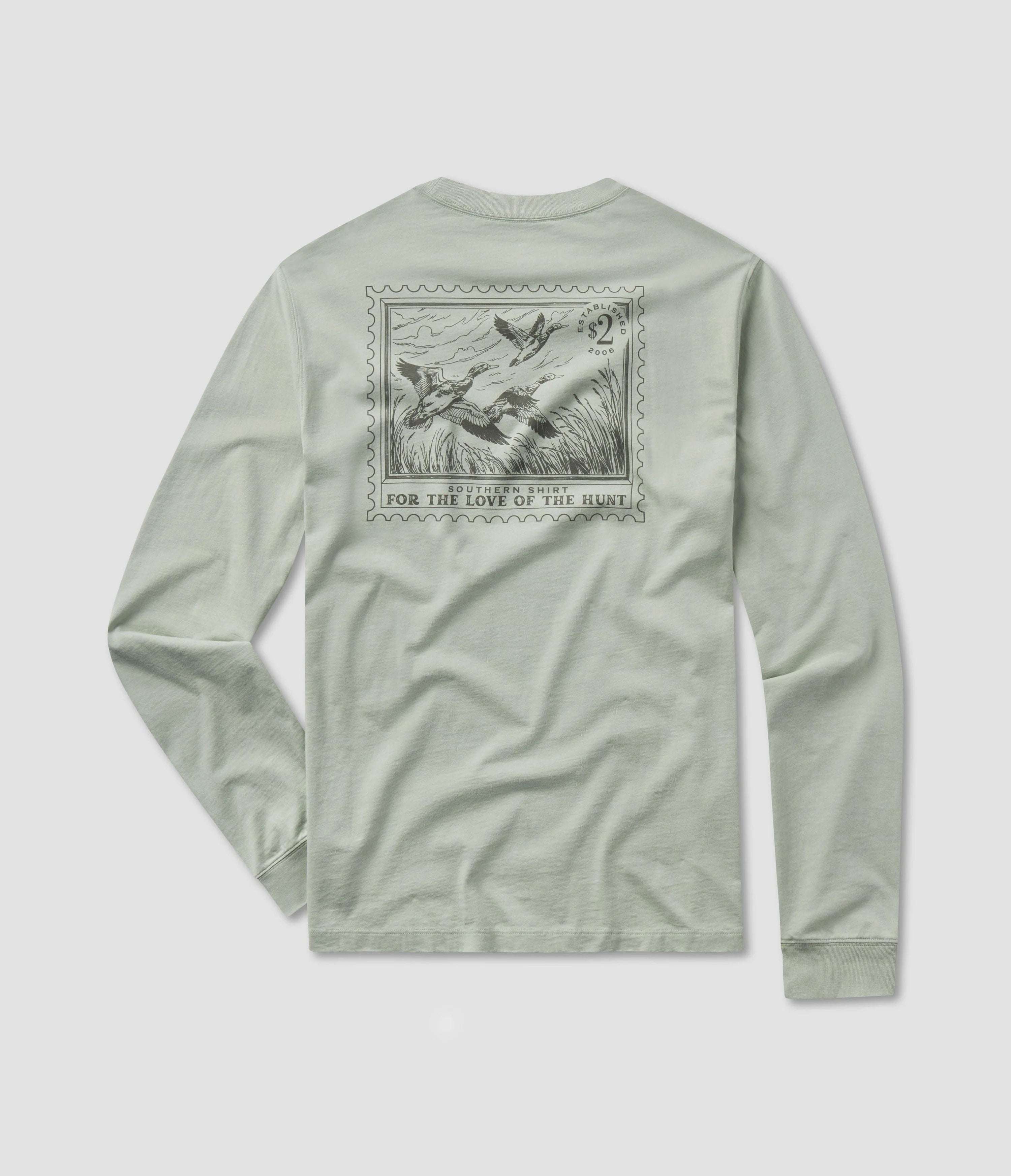 Youth Long Sleeve Seasonal Flight Tee in Iceberg Green by Southern Shirt Co.